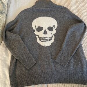 Skull Cashmere gray Cashmere Mock Turtleneck Sweater Size S